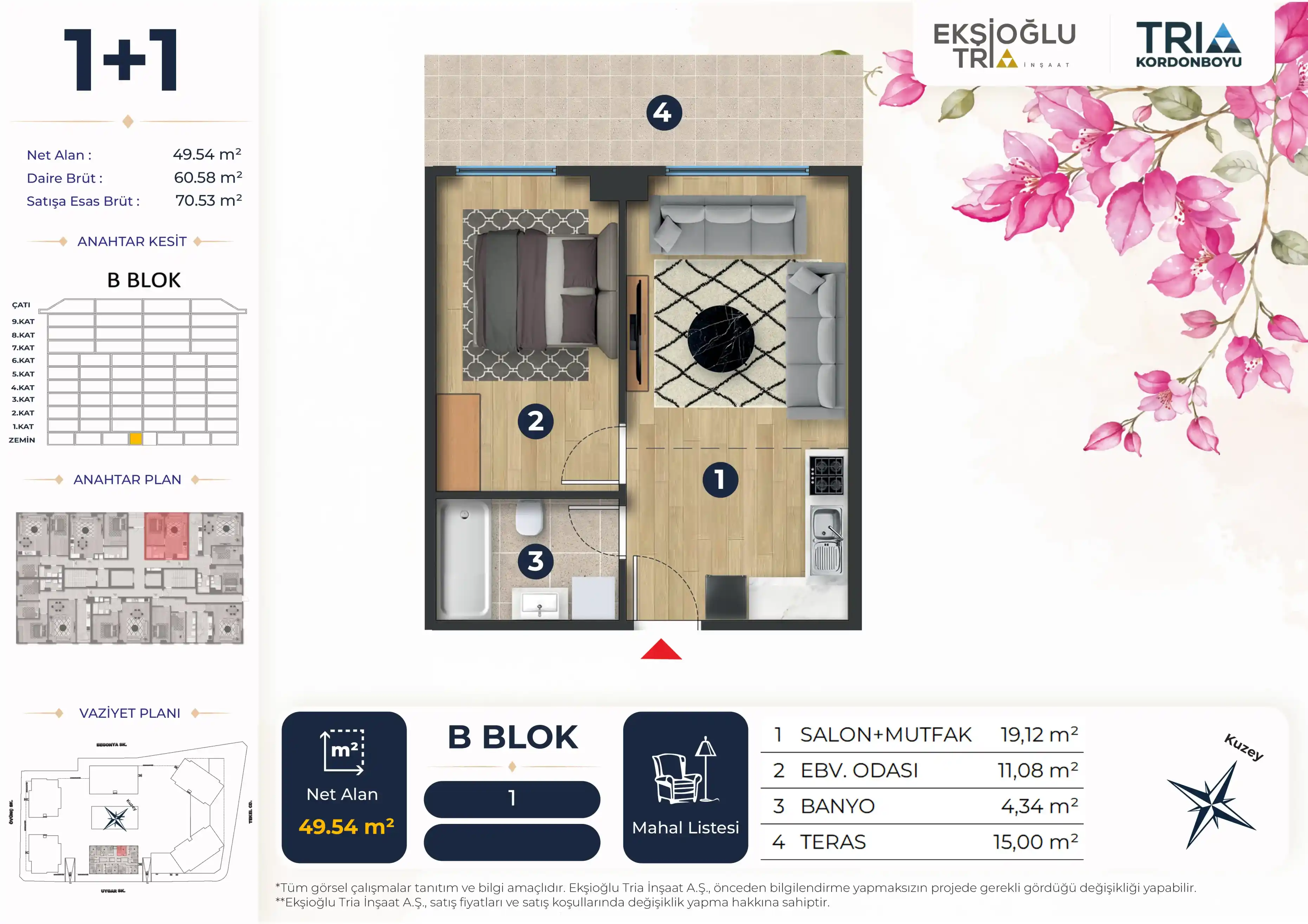 B Blok Kat Planı