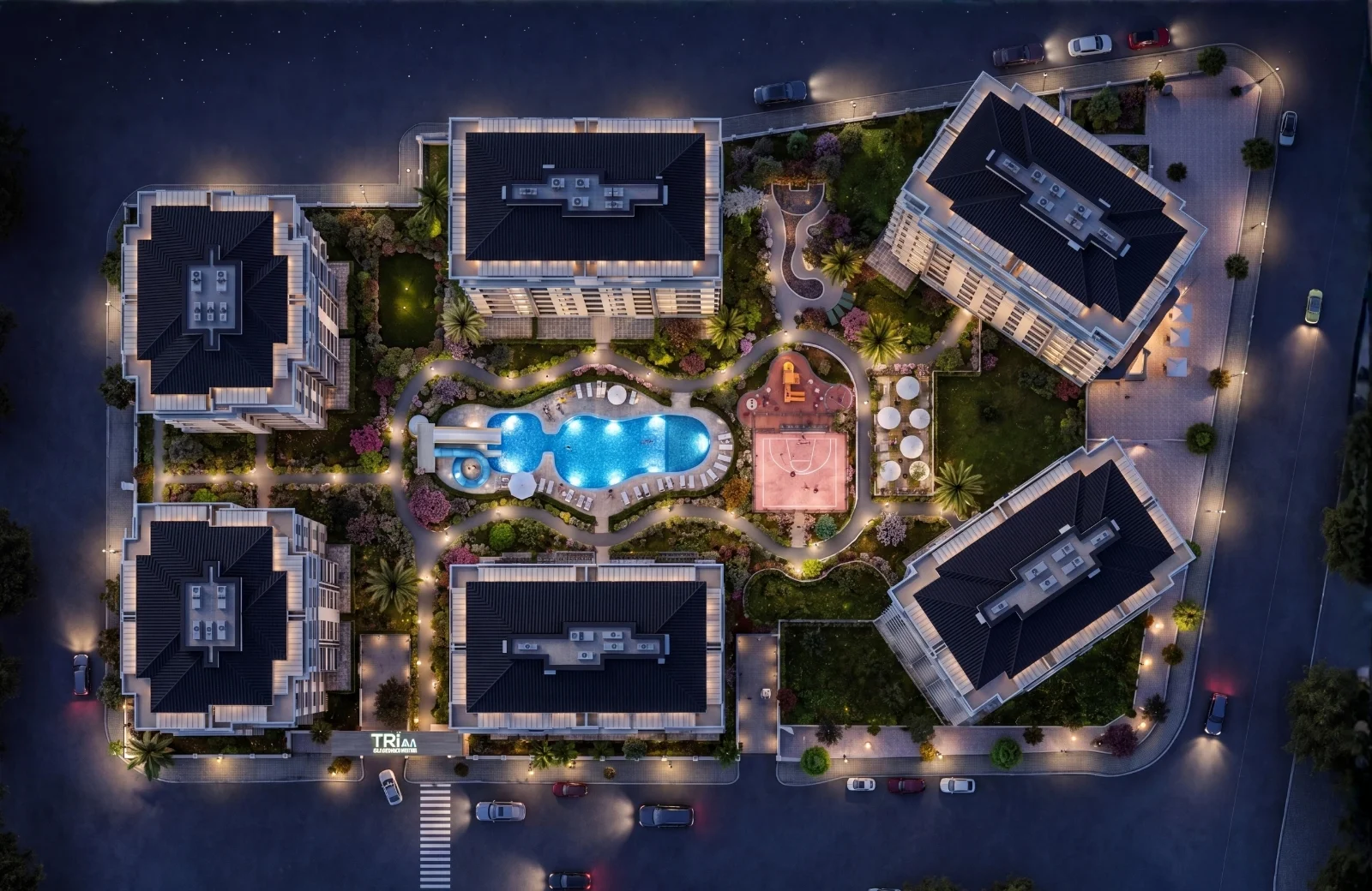 Tria Kordonboyu Yerleşim Planı — Gece